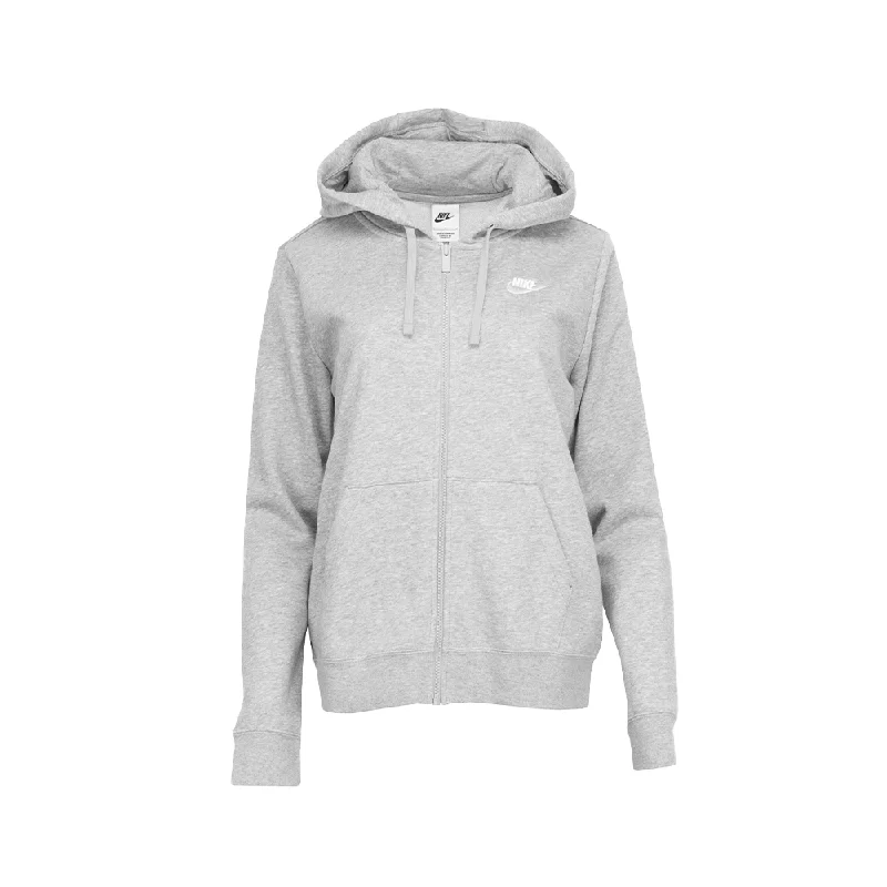 W NSW Club Fleece Full-Zip Hoodie 'Dark Grey Heather/White' Hoodie with Applique Textured Unique