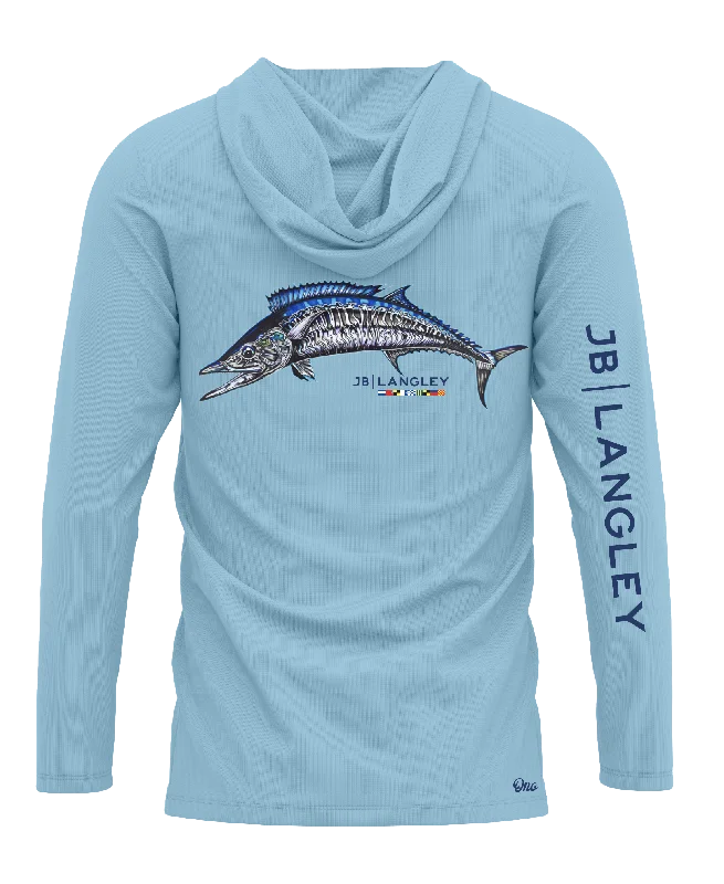 Wahoo Long Sleeve Performance Hooded Shirt Hoodie with Mesh Breathable Sporty