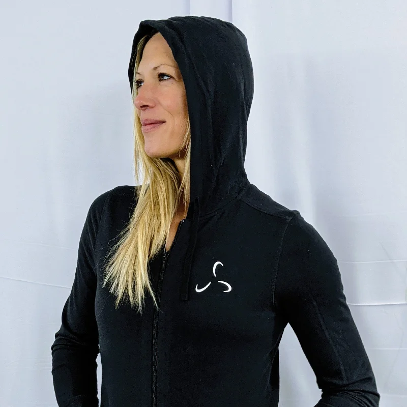 Women's Zip-Up Hoodie - Catalina Hoodie with Bell Sleeves Flared Feminine