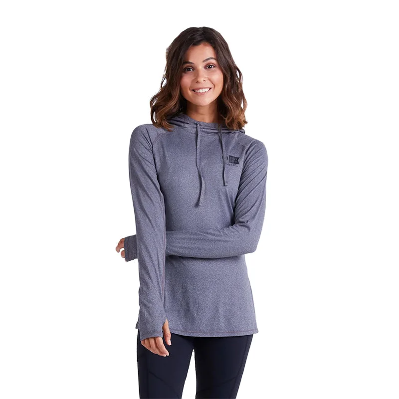 Thrill Seekers Hooded Sunshirt Hoodie with Mock Neck Collared Structured