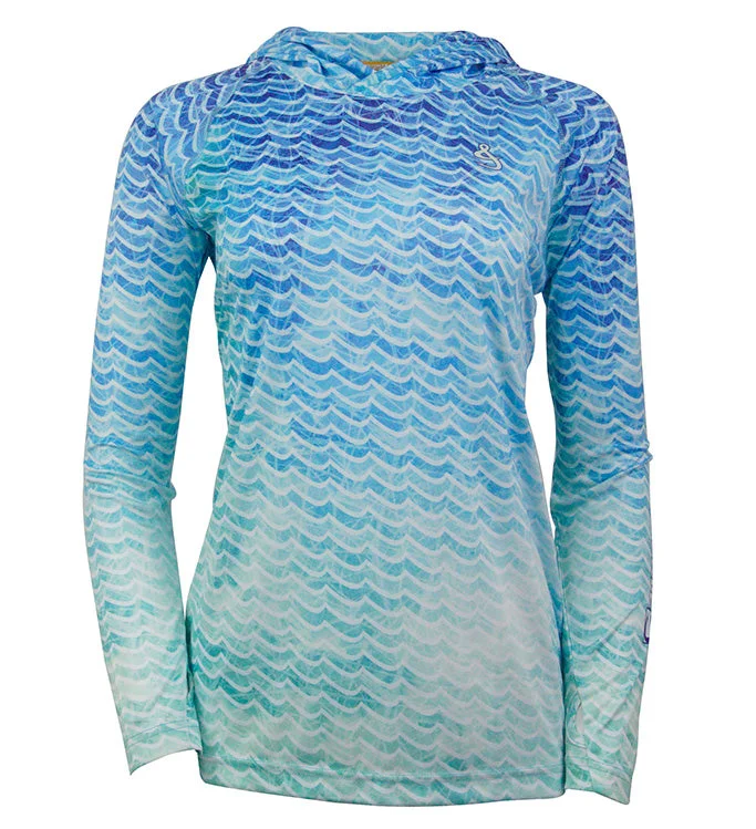 Women's Waves L/S UV Fishing Hoodie Hoodie with Lining Warm Insulated