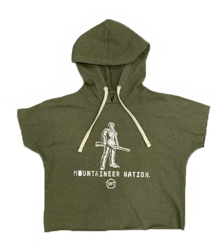 WVU Cropped OHT Hoodie Hoodie with Relaxed Fit Easy Casual