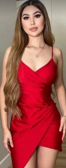 Asymmetrical Satin Dress Cristina 1399