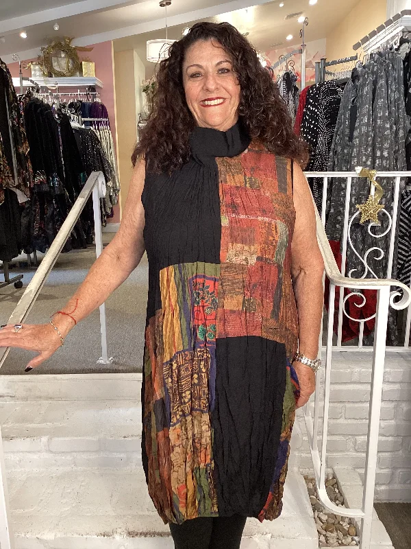 CRUSHED MIX MEDIA DRESS