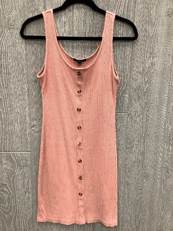 Dress Casual Short By Ambiance Apparel In Pink, Size: L