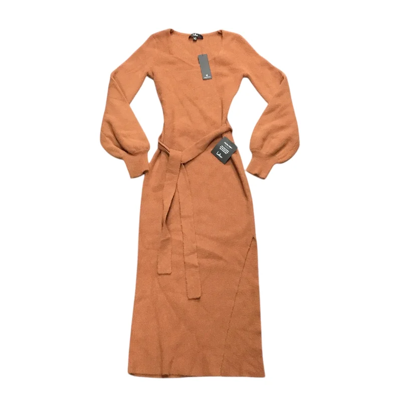 Dress Sweater By Lulus In Brown, Size: S