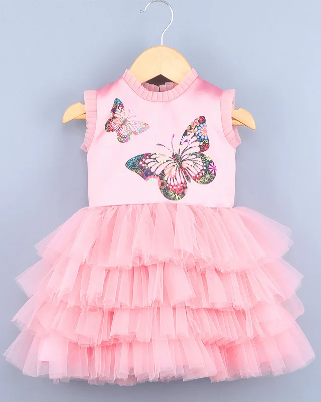 Pre-Order: Flying Butterfly Pink Dress