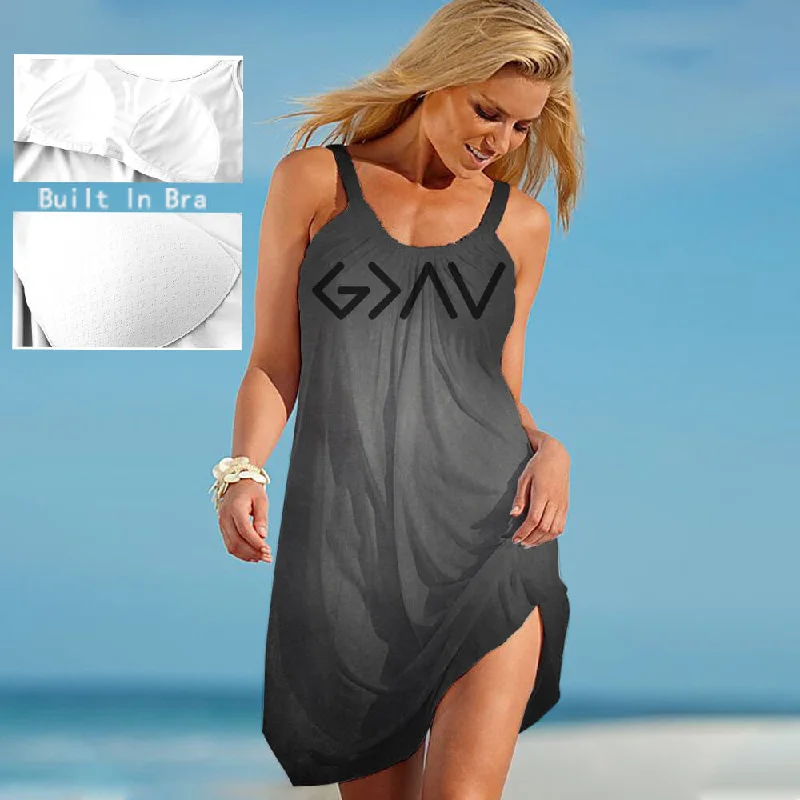 Four Runes Built In Bra Slip Dress