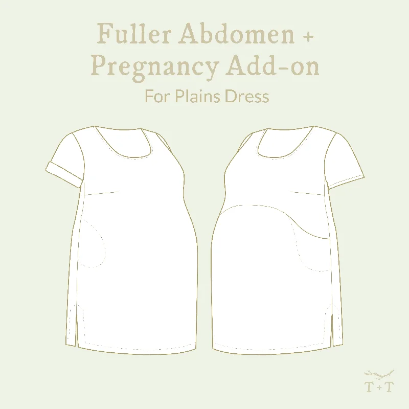 Fuller Abdomen + Pregnancy Add-on Sewing Pattern - Women's/Curved Fit ~ for Plains Dress