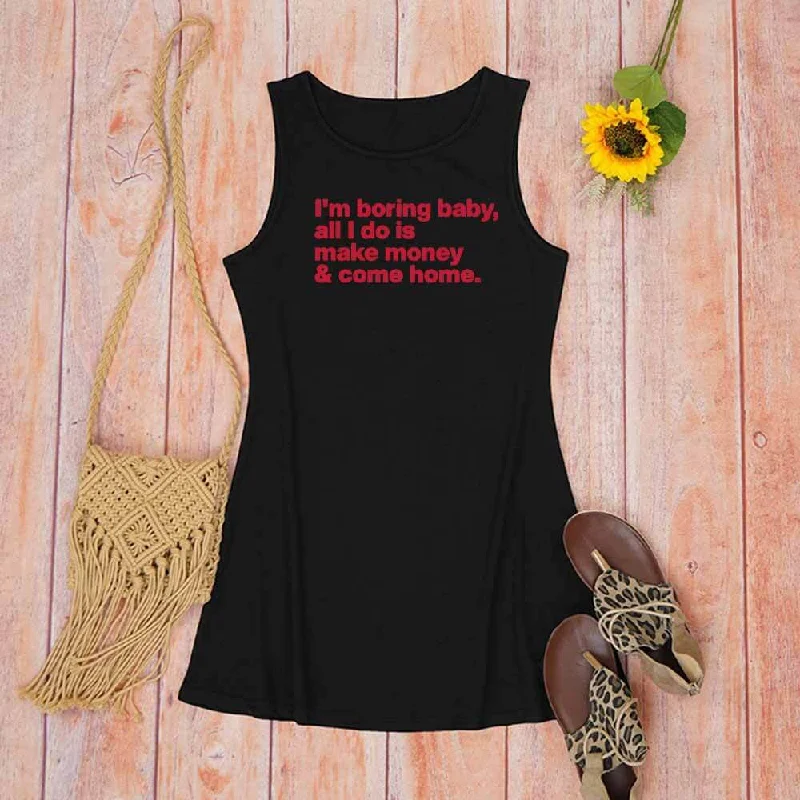 I’m Boring Baby Crew Neck Vest Dress