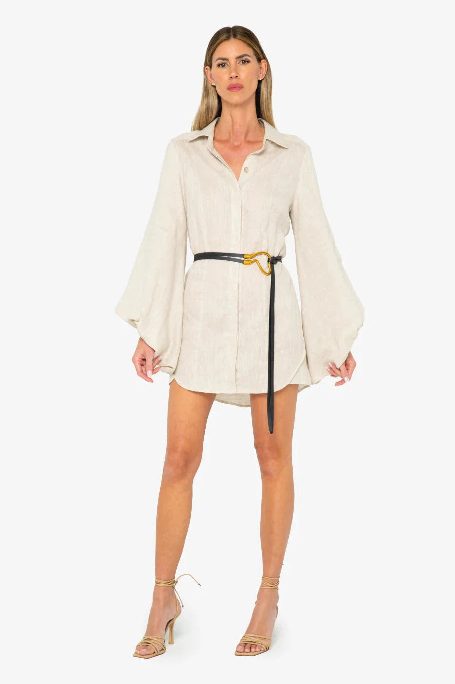 JBQ THE LABEL ANTONIA DRESS IN OATMEAL