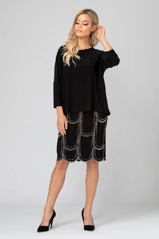 Joseph Ribkoff SCALLOP DETAIL POPOVER DRESS