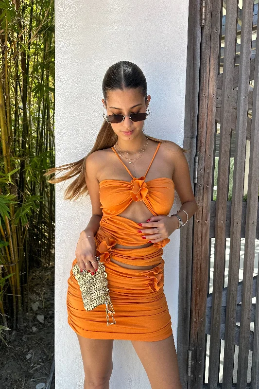 MAYGEL CORONEL COARI DRESS IN APRICOT