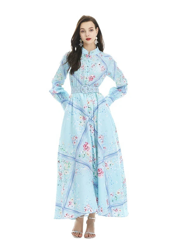 PALACE RETRO PRINTED RUFFLED DRESS