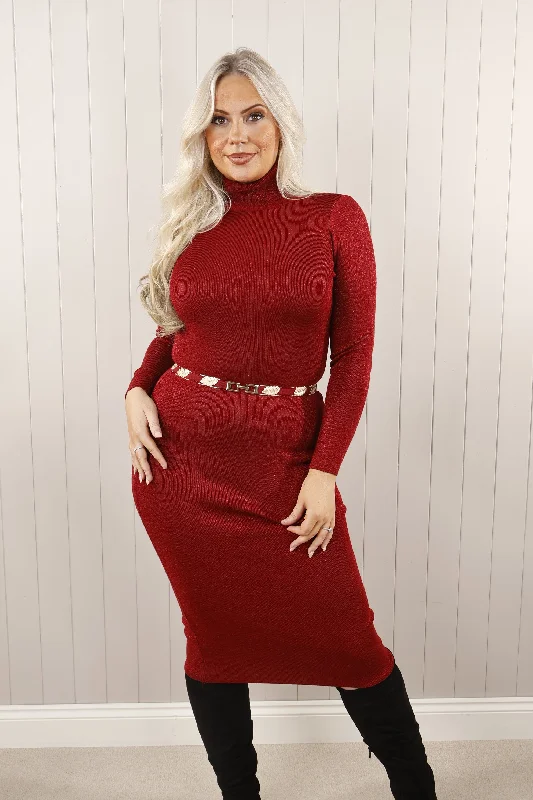 Parker lurex dress  Scarlet