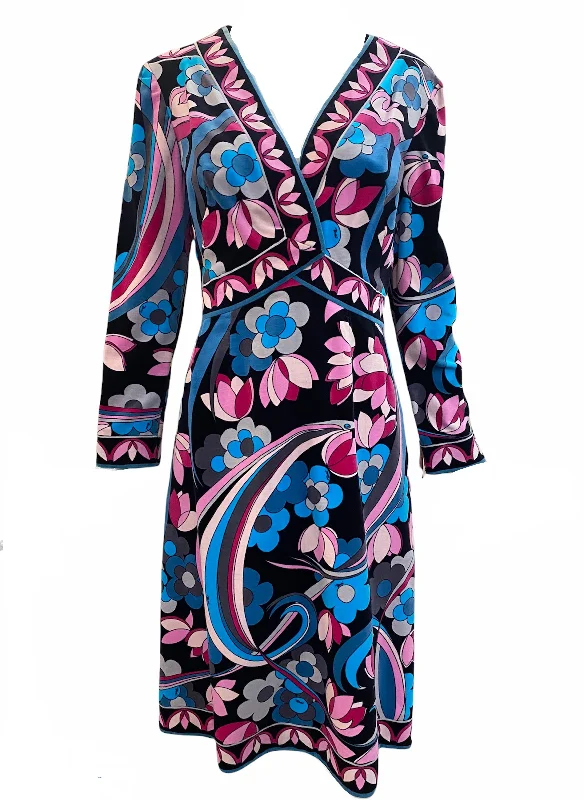 Pucci Swinging 70s Velvet  Print Dress