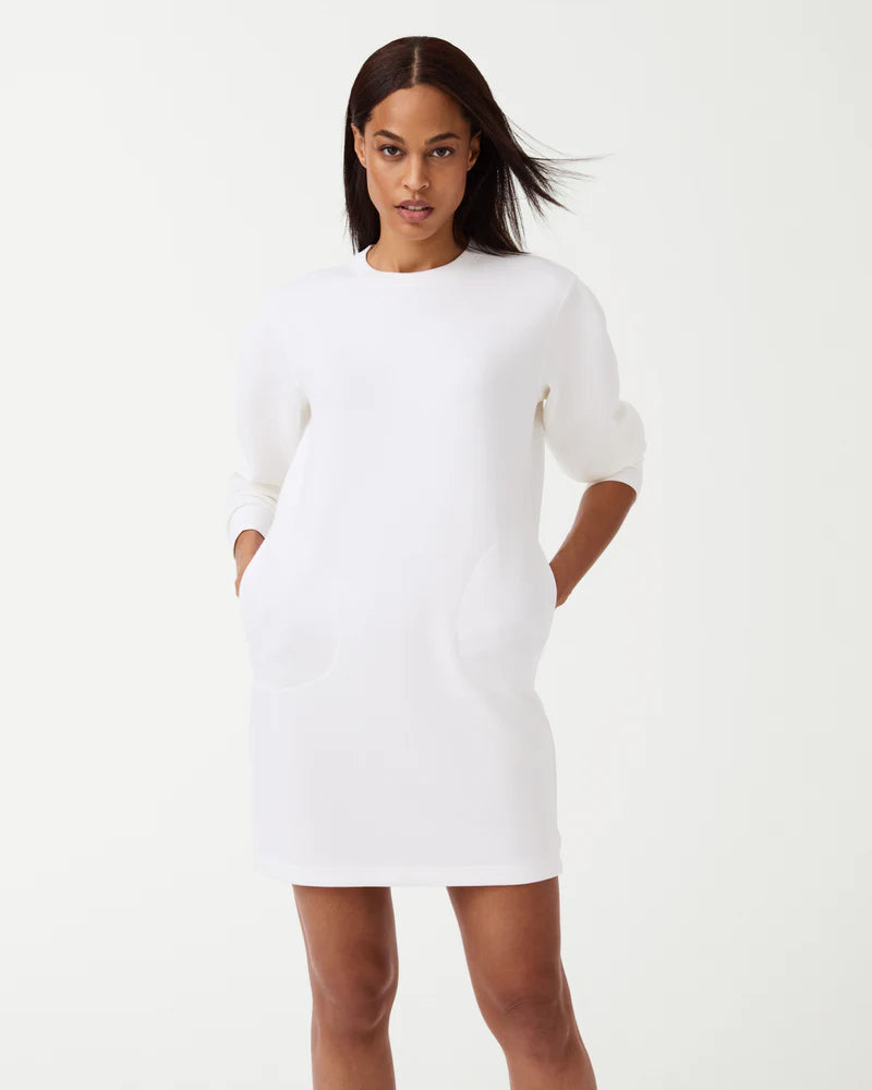 Spanx: Crew Neck Dress in Powder