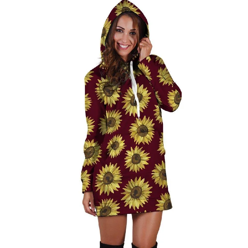 Sunflower Brown Hoodie Dress