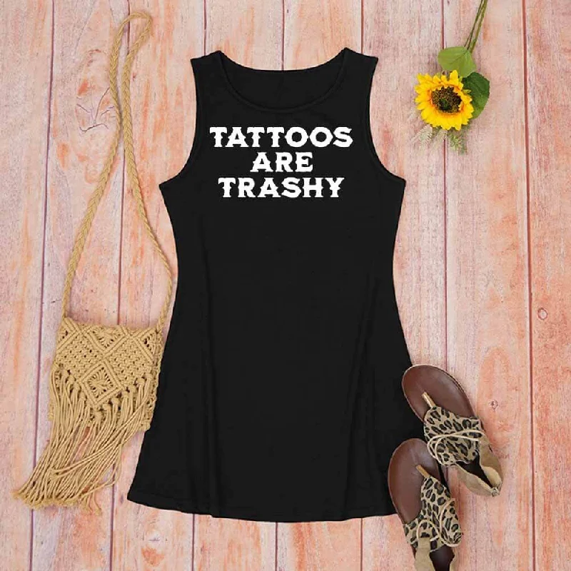 Tattoos Are Trashy Crew Neck Vest Dress