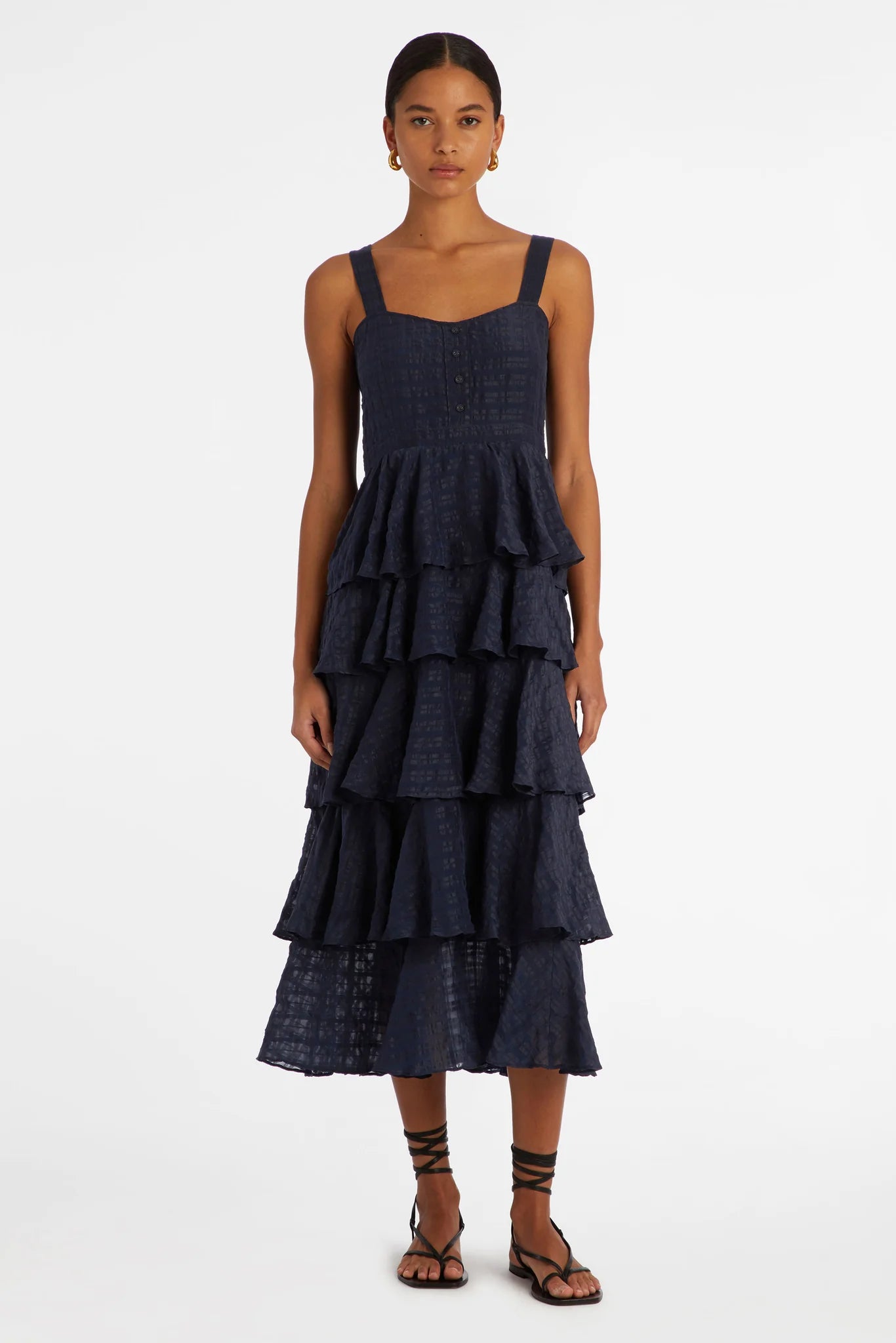 Marie Oliver Vicky Navy Tiered Dress