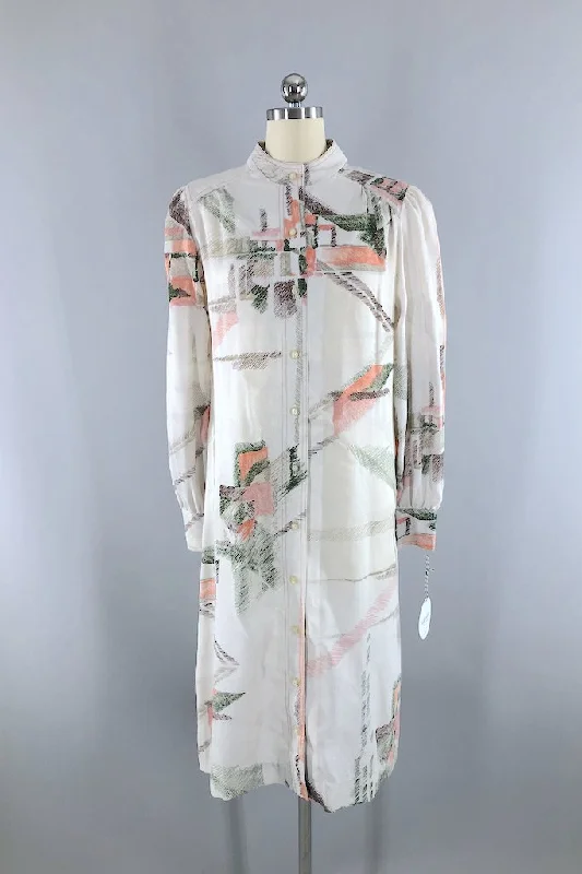 Vintage Fred Rothschild Abstract Print Dress