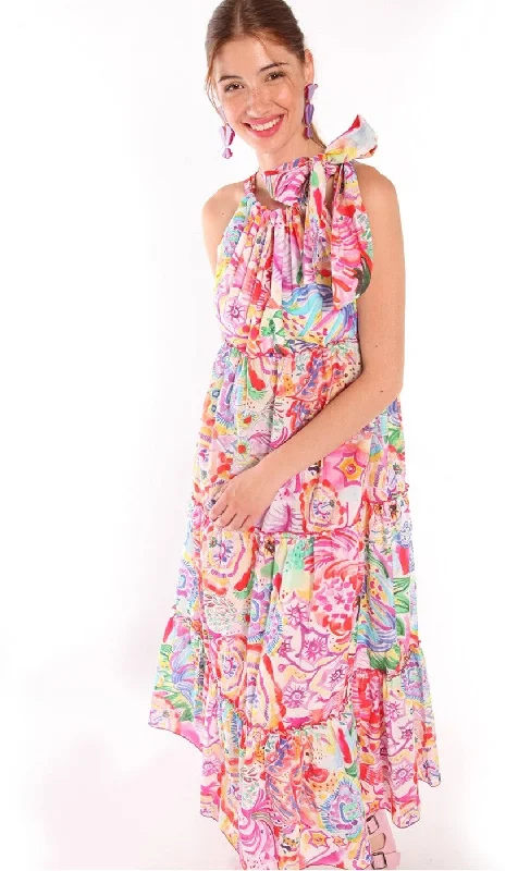 Vilagallo Watercolor Flower Dress