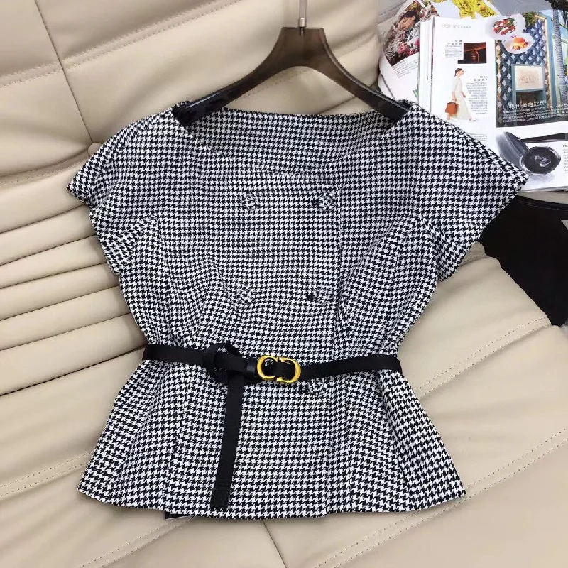 Houndstooth Top