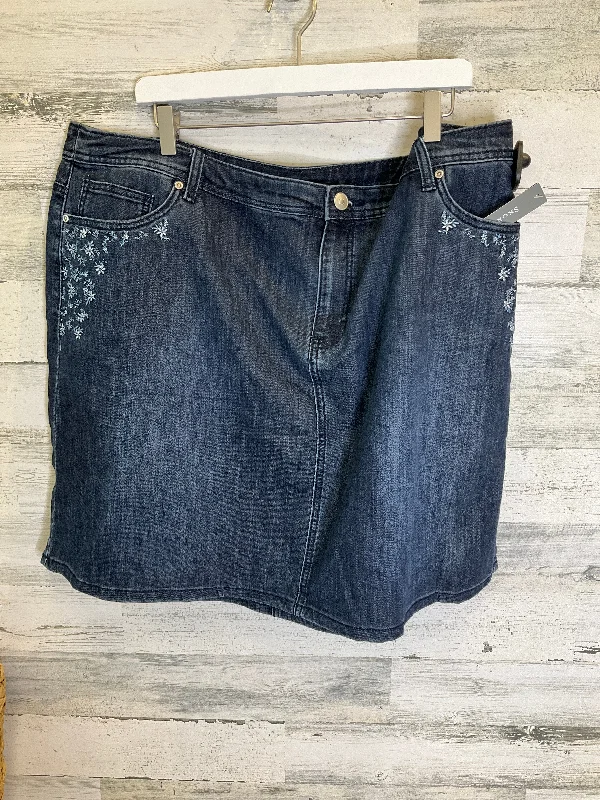 Blue Denim Skort Cj Banks, Size 22 linen skirt natural