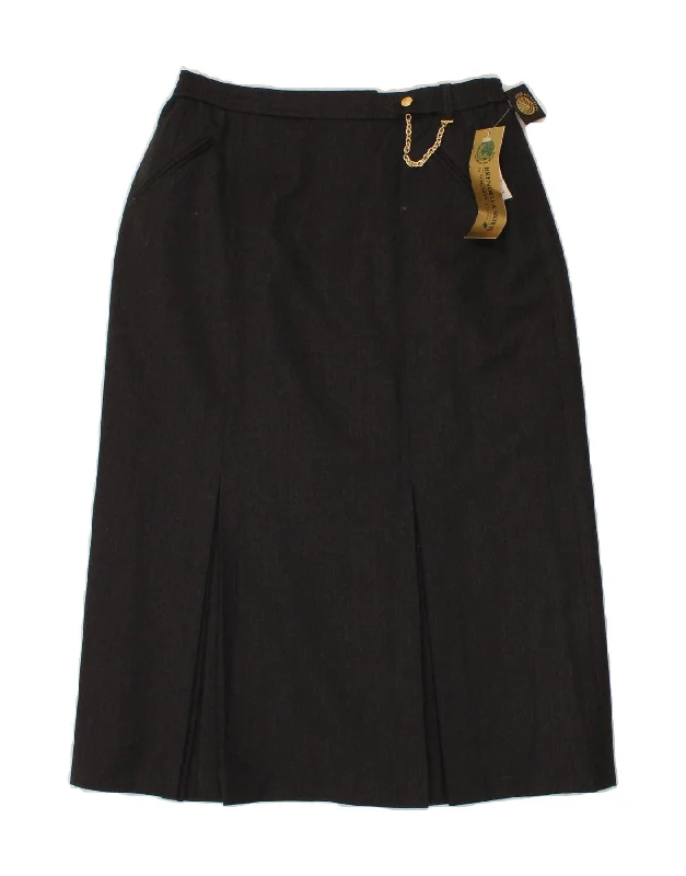 BRENDELLA Womens Straight Skirt UK 14 Large W32  Grey Wool denim skirt durable