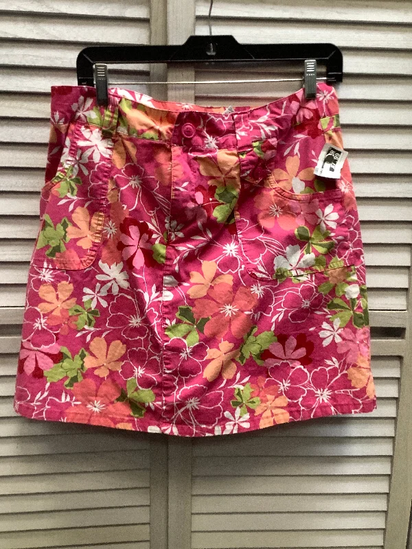 Floral Skort White Stag, Size M velvet skirt luxurious