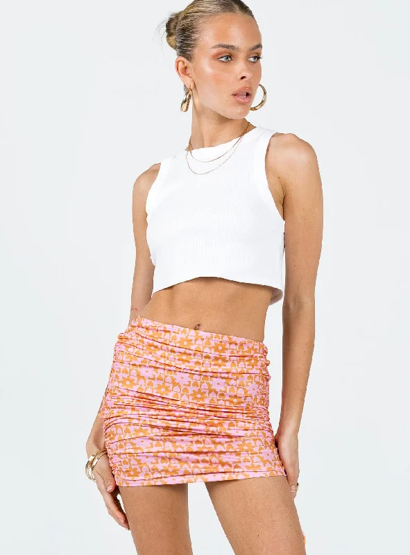 Ludo Mini Skirt Pink velvet skirt luxury
