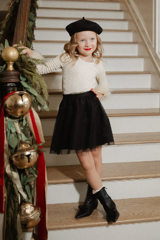 Mini Brigitte Skirt in Black Tulle cotton skirt soft