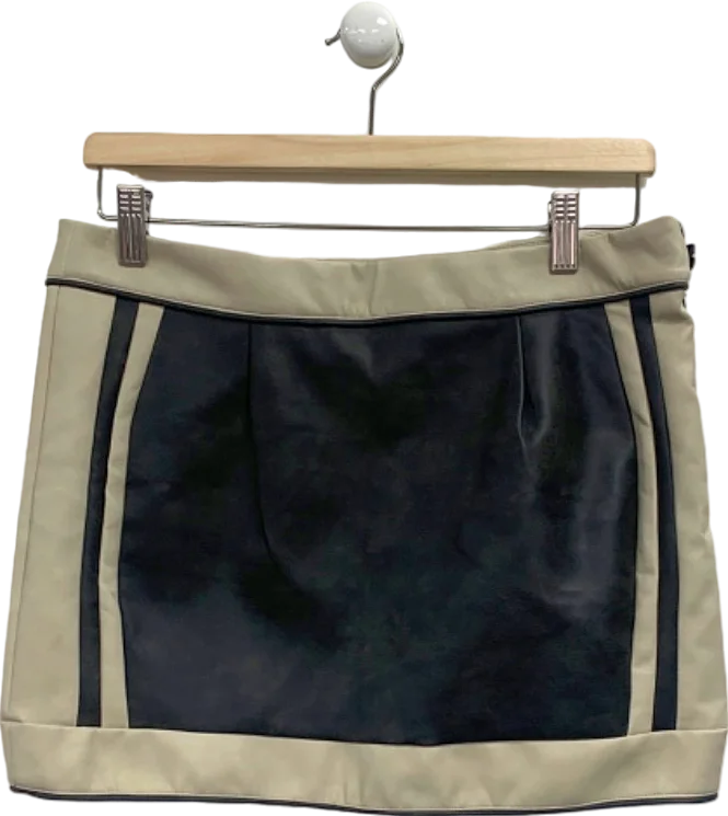 Murci Beige and Black Mini Skirt UK 10 chiffon skirt lightweight