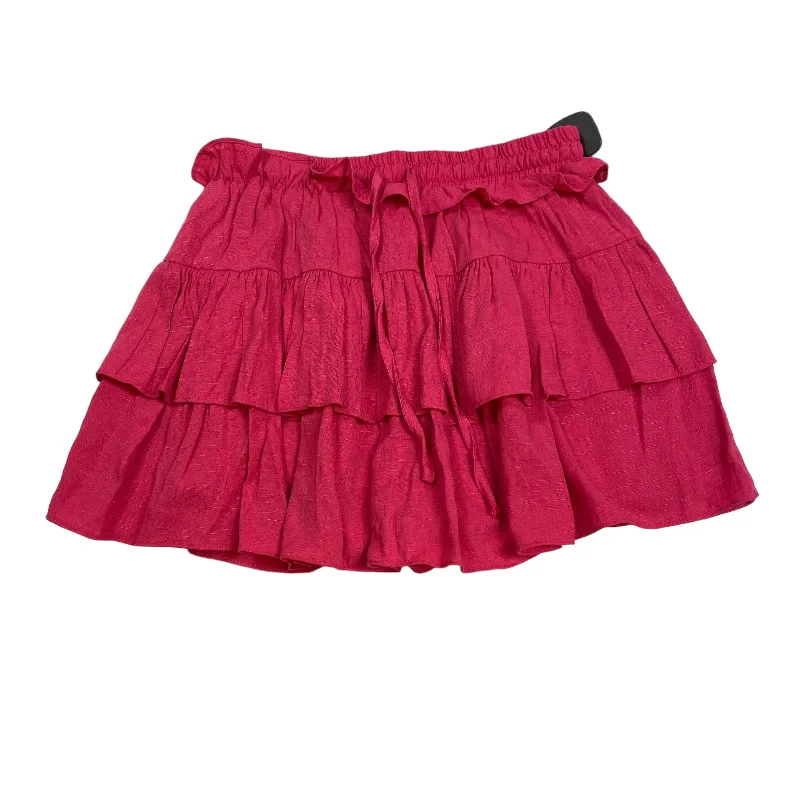 Pink Skort Vestique, Size M denim skirt classic
