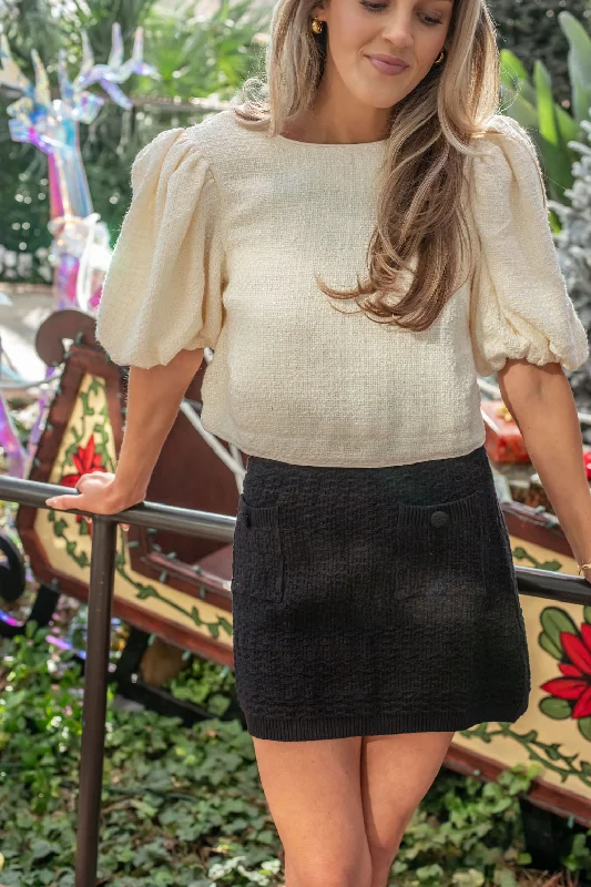 Seasons Greetings Mini Skirt linen skirt natural