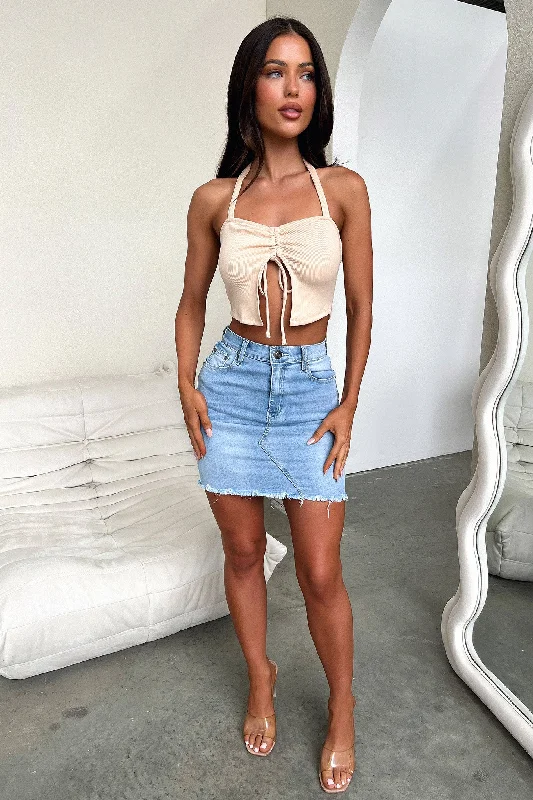 Teddy Denim Skirt denim skirt casual